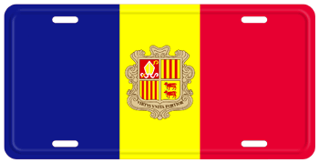 ANDORRA  FLAG LICENSE PLATE