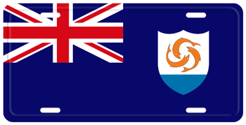 ANGUILLA FLAG LICENSE PLATE