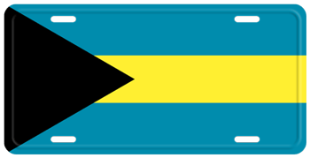 BAHAMAS FLAG LICENSE PLATE