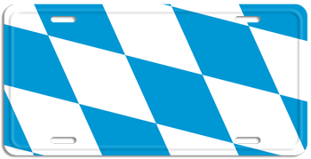 BAVARIA FLAG LICENSE PLATE