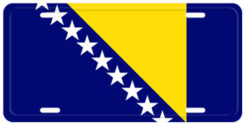 BOSNIA AND HERZEGOVINA FLAG LICENSE PLATE