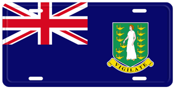 BRITISH VIRGIN ISLANDS FLAG LICENSE PLATE