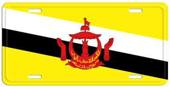 BRUNEI FLAG LICENSE PLATE