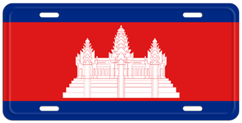 CAMBODIA FLAG LICENSE PLATE