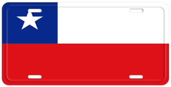 CHILE FLAG LICENSE PLATE