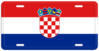 CROATIA FLAG LICENSE PLATE