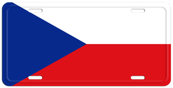CZECH REPUBLIC FLAG LICENSE PLATE