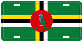 DOMINICA FLAG LICENSE PLATE