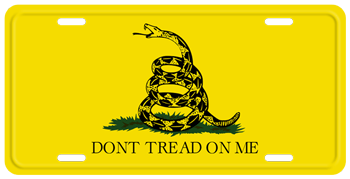 DON'T TREAD ON ME - GADSDEN FLAG LICENSE PLATE