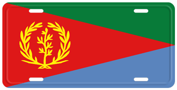 ERITREA FLAG LICENSE PLATE