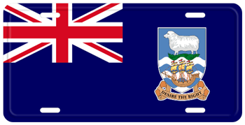 FALKLAND ISLANDS FLAG LICENSE PLATE