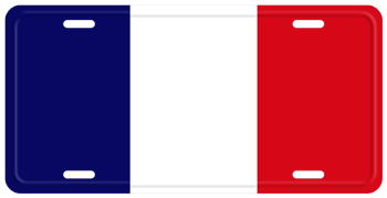 FRANCE FLAG LICENSE PLATE