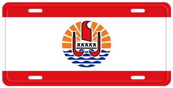 FRENCH POLYNESIA FLAG LICENSE PLATE