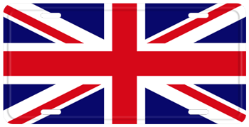 GREAT BRITAIN FLAG LICENSE PLATE