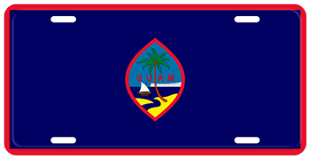 GUAM FLAG LICENSE PLATE