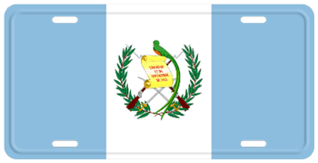 GUATEMALA FLAG LICENSE PLATE