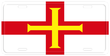 GUERNSEY FLAG LICENSE PLATE