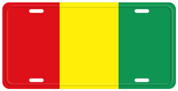GUINEA FLAG LASER LICENSE PLATE