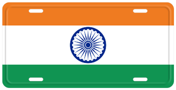 INDIA FLAG LICENSE PLATE