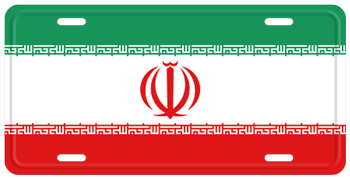 IRAN FLAG LICENSE PLATE