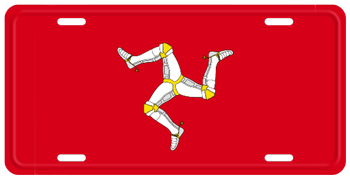 ISLE OF MAN FLAG LICENSE PLATE