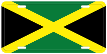 JAMAICA FLAG LICENSE PLATE