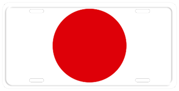 JAPAN FLAG LICENSE PLATE