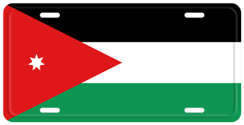 JORDAN FLAG LICENSE PLATE