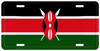 KENYA FLAG LICENSE PLATE