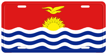 KIRIBATI FLAG LICENSE PLATE