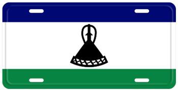 LESOTHO FLAG LICENSE PLATE