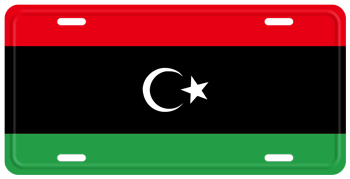LIBYA NATIONAL VICTORY FLAG LICENSE PLATE