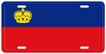 LIECHTENSTEIN FLAG LICENSE PLATE