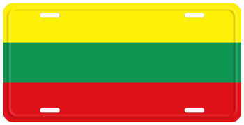 LITHUANIA FLAG LICENSE PLATE