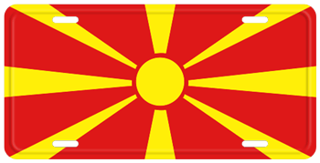 MACEDONIA FLAG LICENSE PLATE