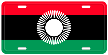 MALAWI FLAG LICENSE PLATE
