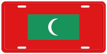 MALDIVES FLAG LICENSE PLATE
