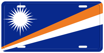 MARSHALL ISLANDS FLAG LICENSE PLATE