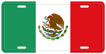MEXICO FLAG LICENSE PLATE