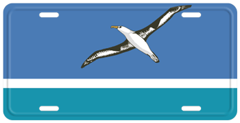 MIDWAY ISLANDS FLAG LICENSE PLATE