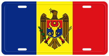 MOLDOVA ISLANDS FLAG LICENSE PLATE