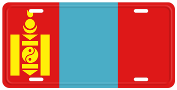 MONGOLIA FLAG LICENSE PLATE