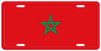 MOROCCO FLAG LICENSE PLATE