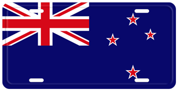NEW ZEALAND FLAG LICENSE PLATE