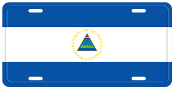 NICARAGUA FLAG LICENSE PLATE