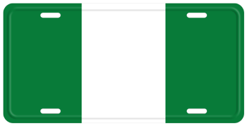 NIGERIA FLAG LICENSE PLATE