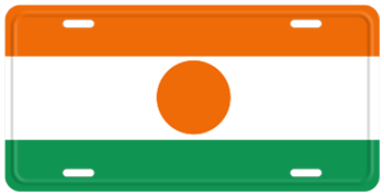 NIGER FLAG LICENSE PLATE