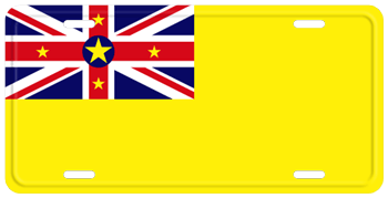 NIUE FLAG LICENSE PLATE