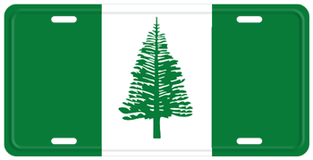 NORFOLK ISLAND FLAG LICENSE PLATE