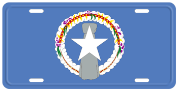 NORTHERN MARIANAS FLAG LICENSE PLATE